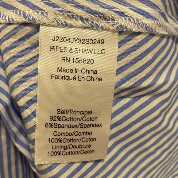 Veronica Beard White & Blue Addyson Dress Size M New With Tag - Picture 7 of 12